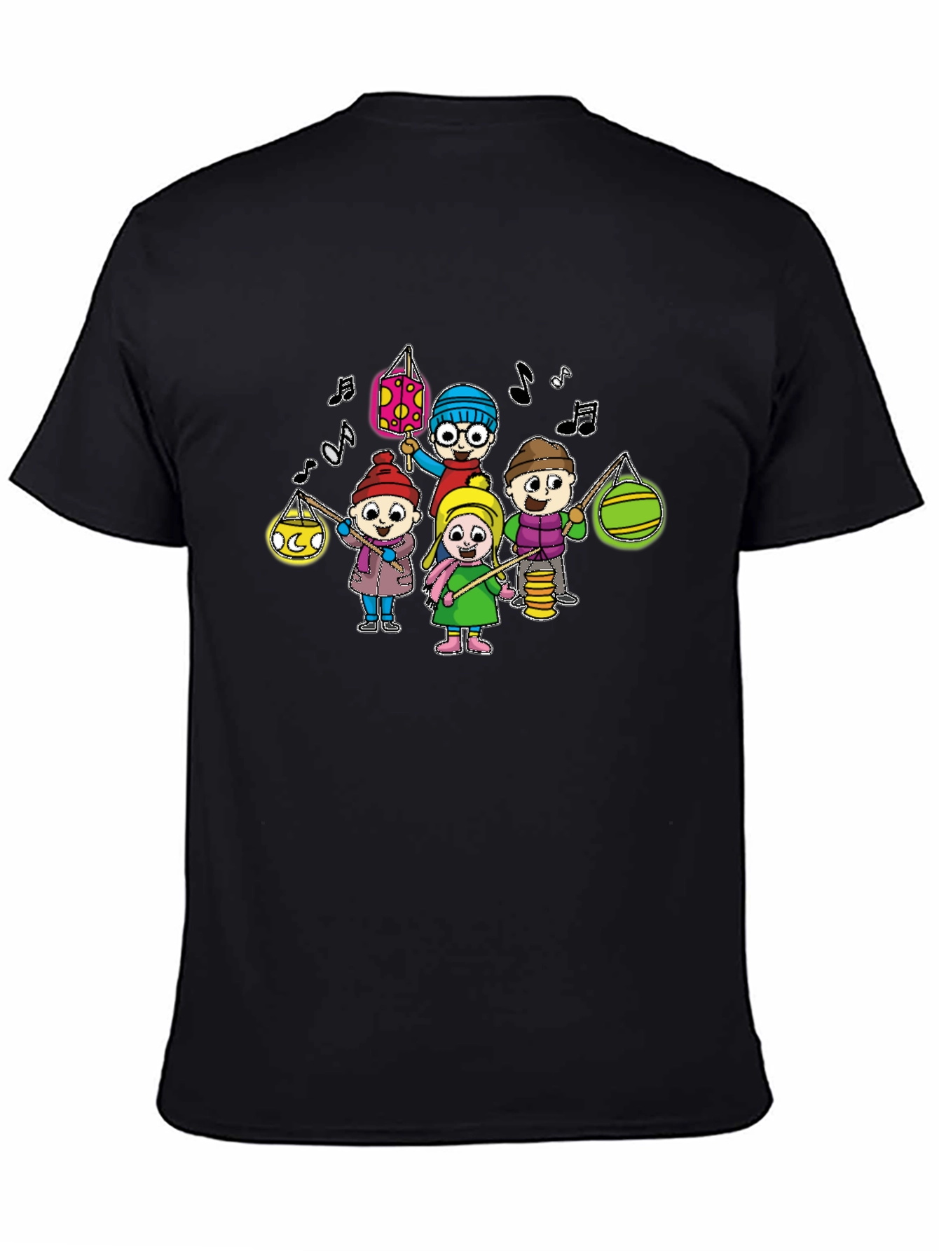 Cartoon Kids Lanterns T-Shirt