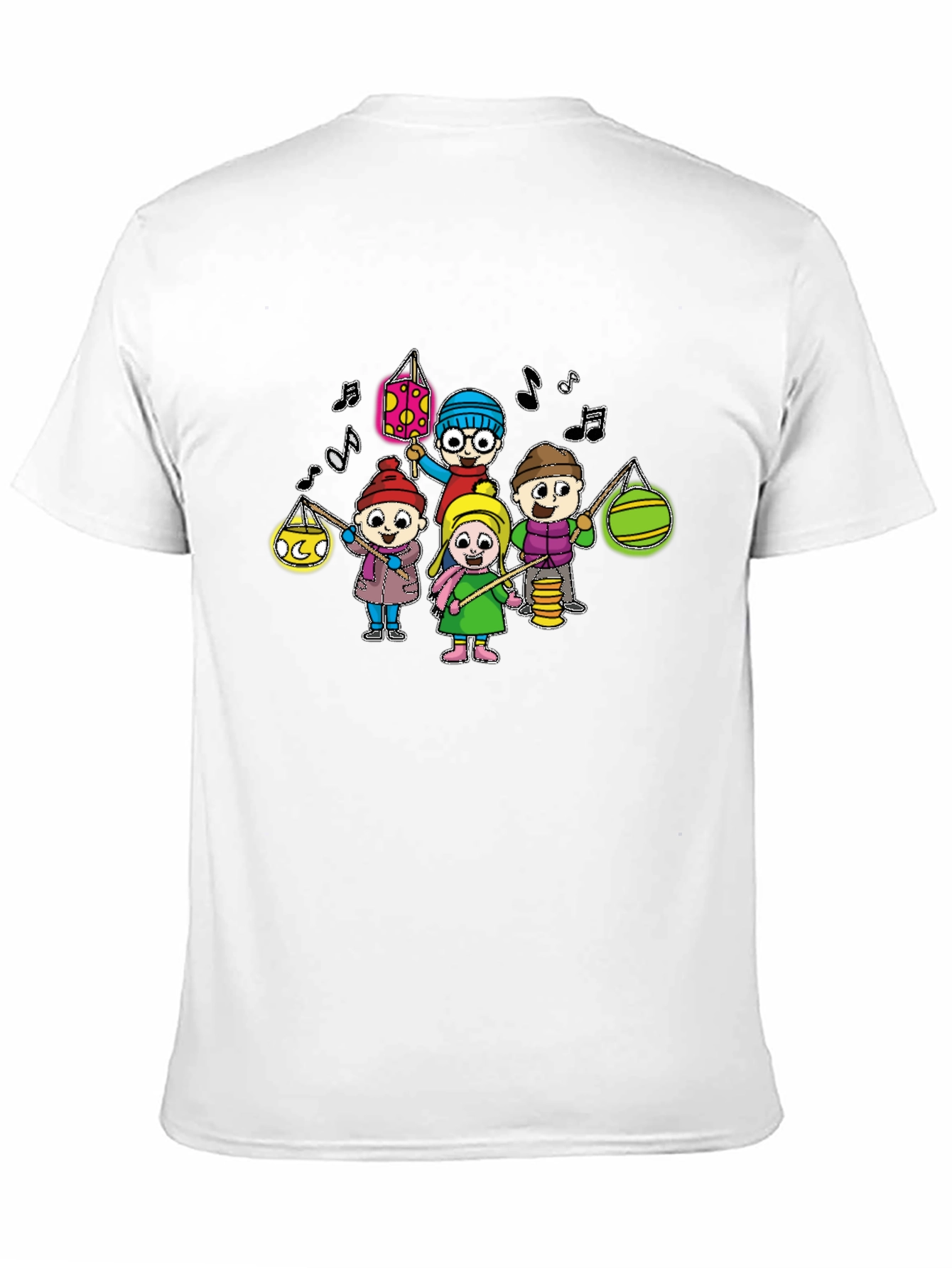 Cartoon Kids Lanterns T-Shirt