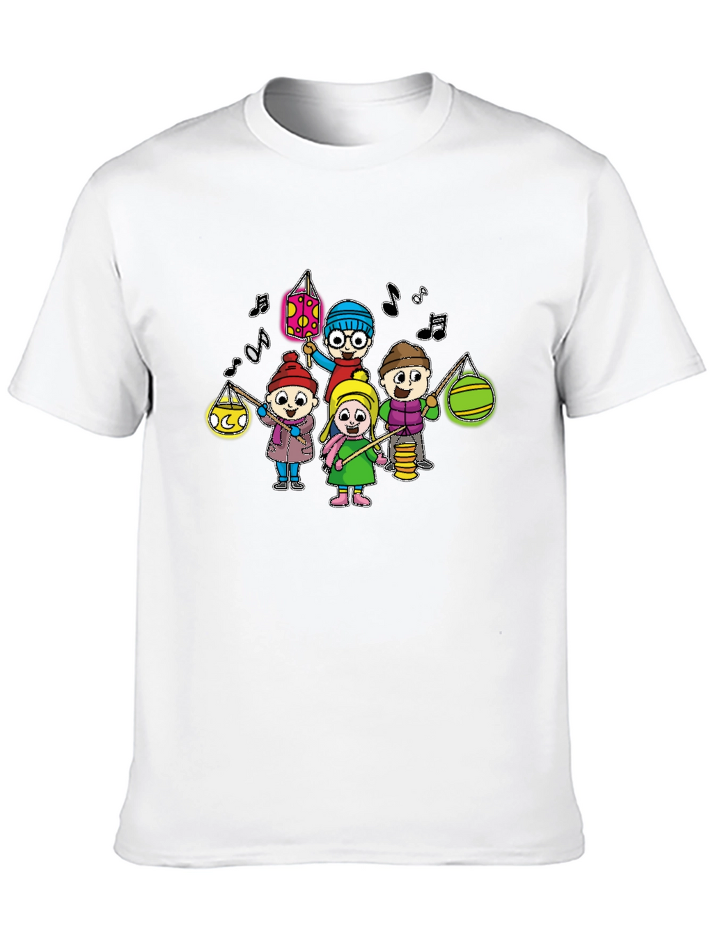 Cartoon Kids Lanterns T-Shirt