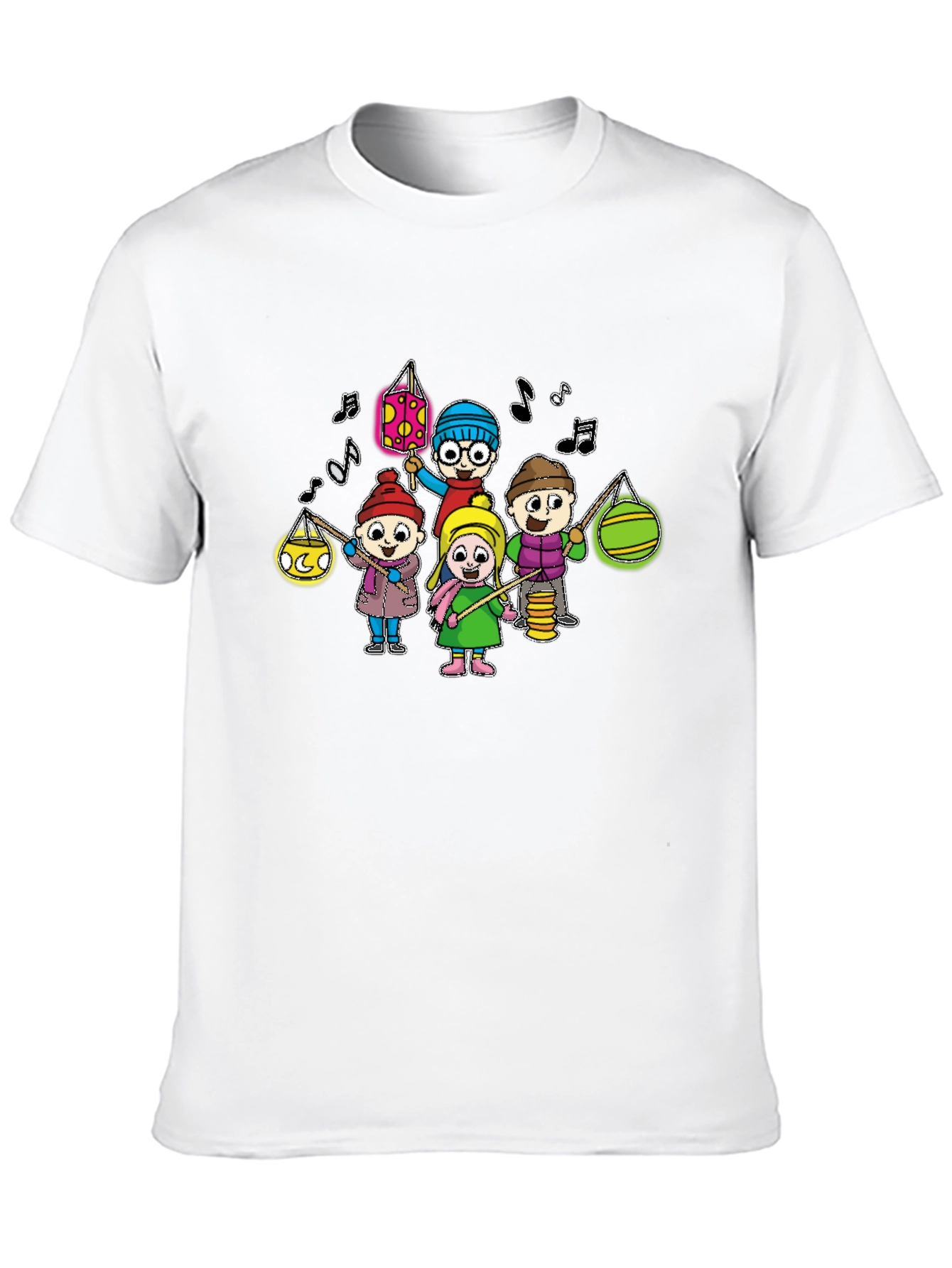 Cartoon Kids Lanterns T-Shirt