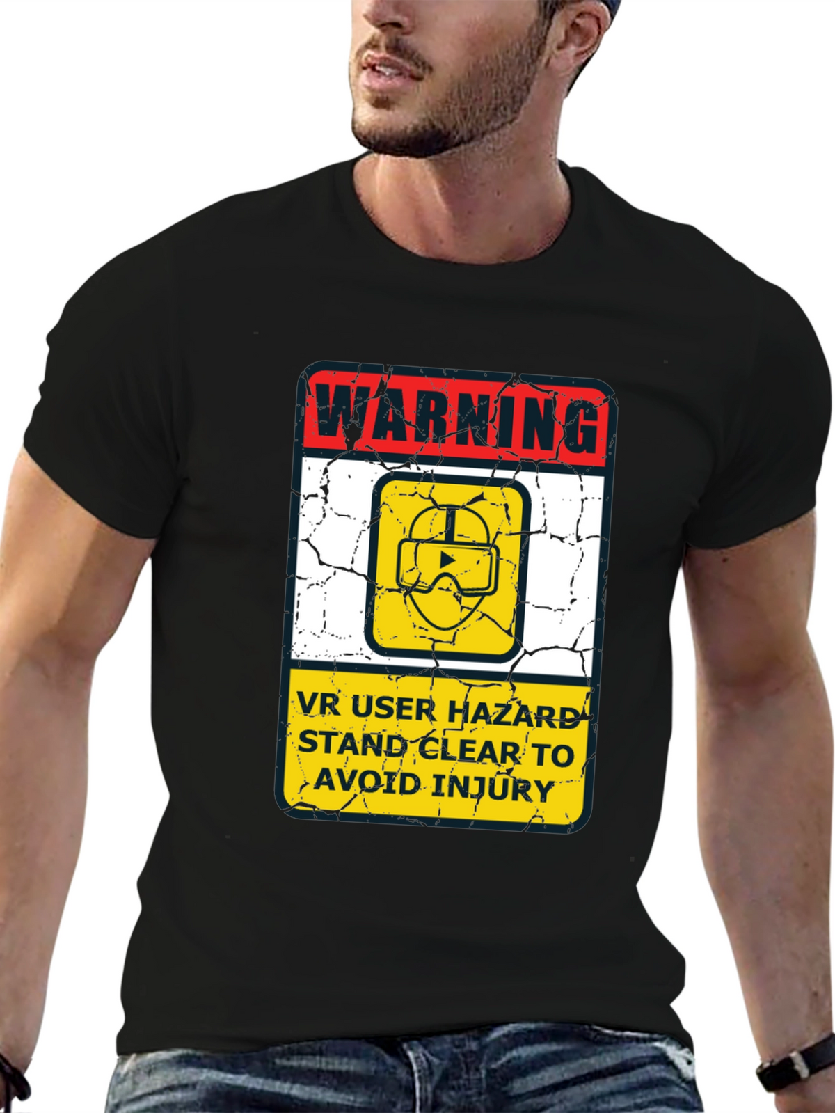 VR Hazard Warning Graphic Tee