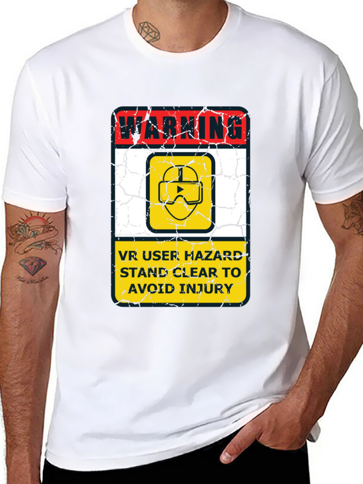 VR Hazard Warning Graphic Tee