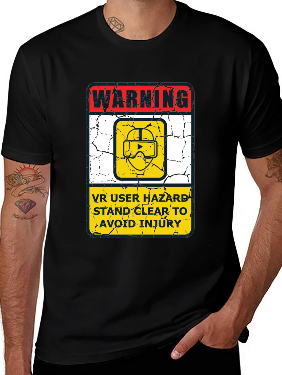 VR Hazard Warning Graphic Tee
