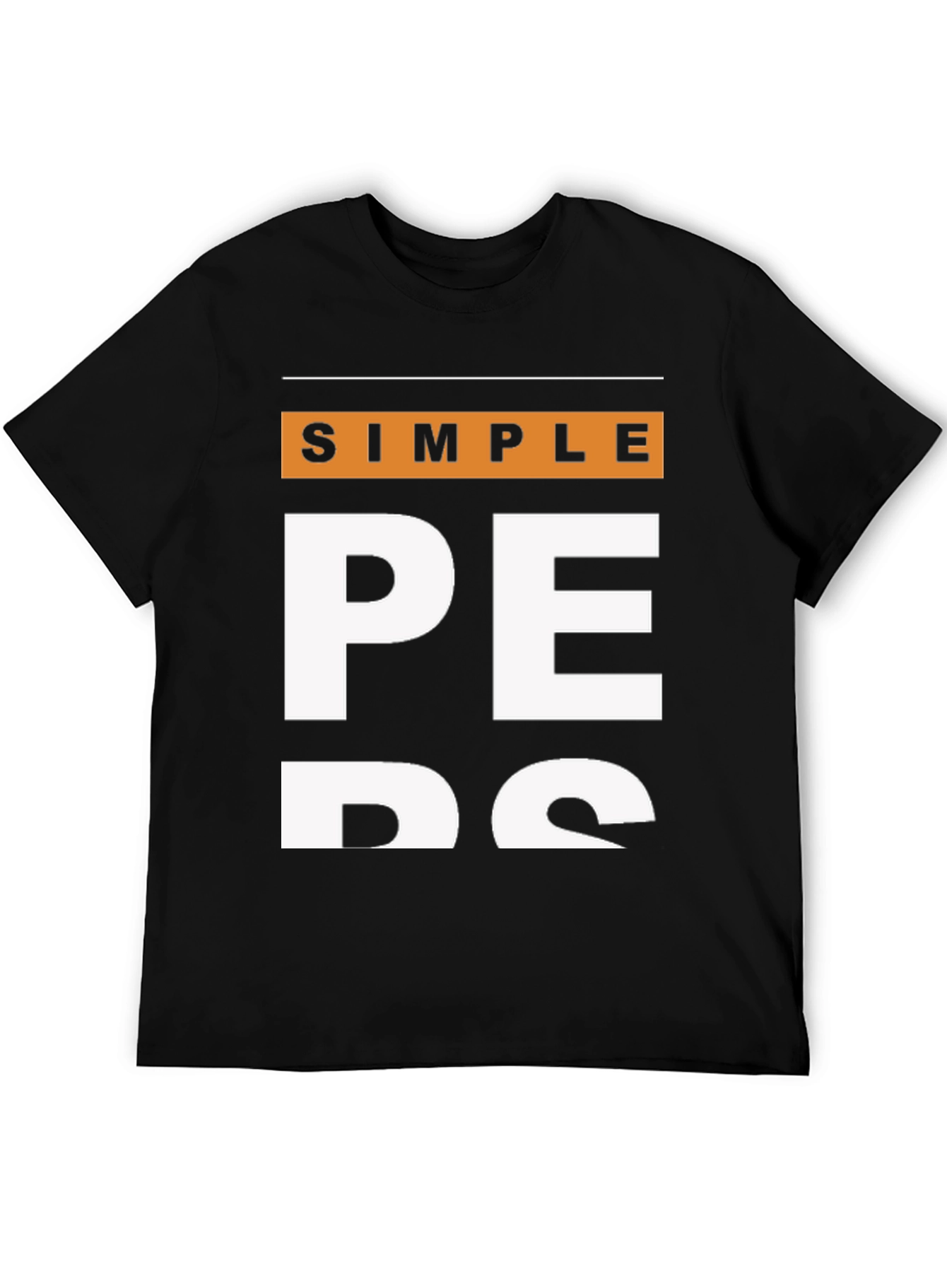 Simple Pers Black T-Shirt - Casual Fashion