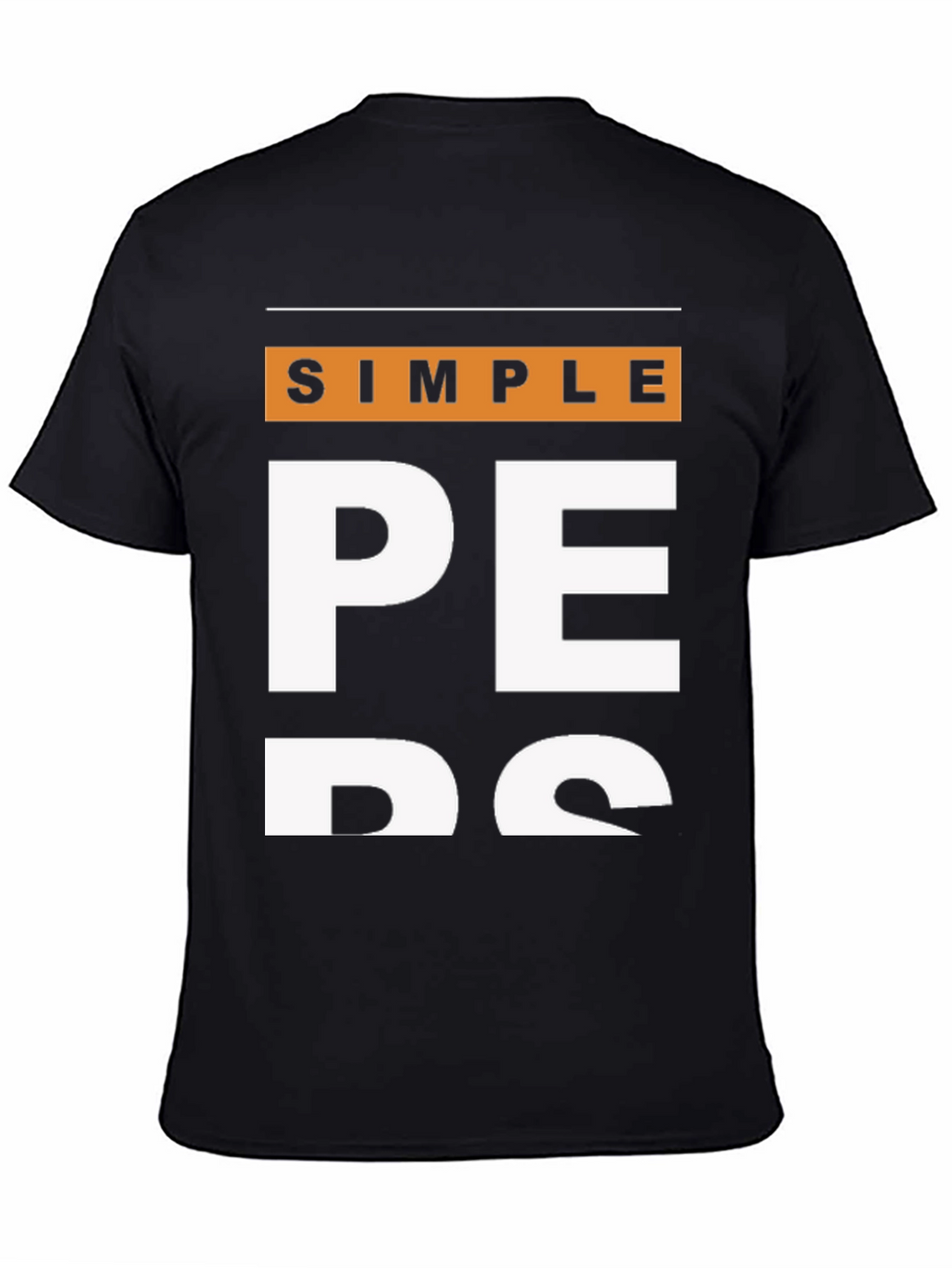 Simple Pers Black T-Shirt - Casual Fashion