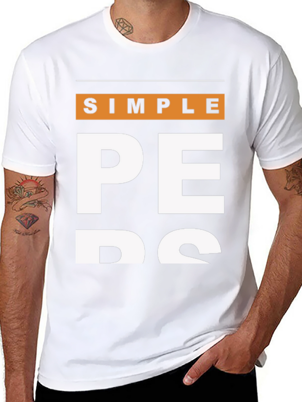 Simple Pers Black T-Shirt - Casual Fashion