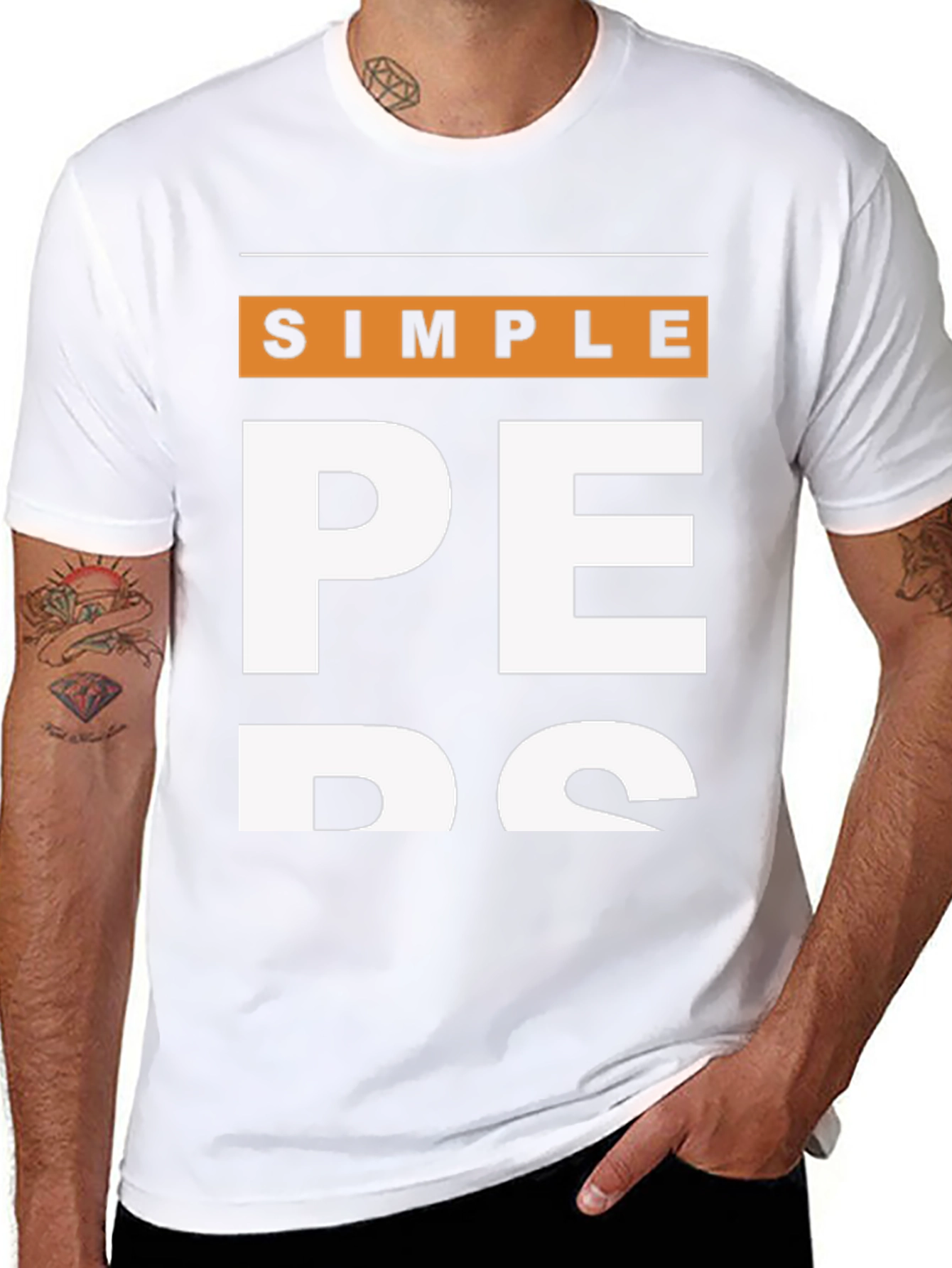 Simple Pers Black T-Shirt - Casual Fashion