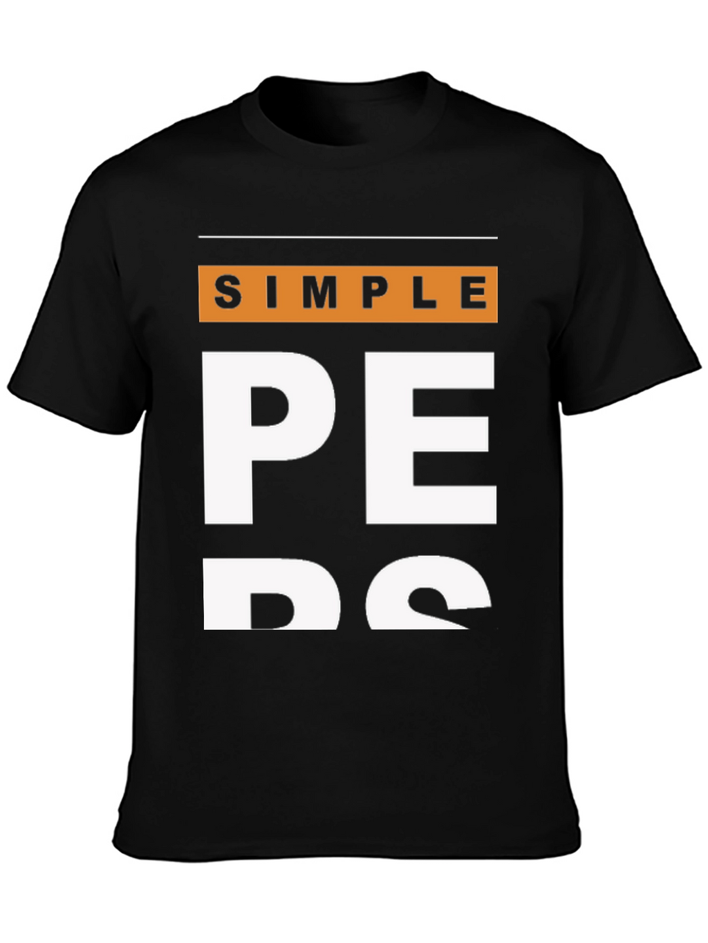 Simple Pers Black T-Shirt - Casual Fashion
