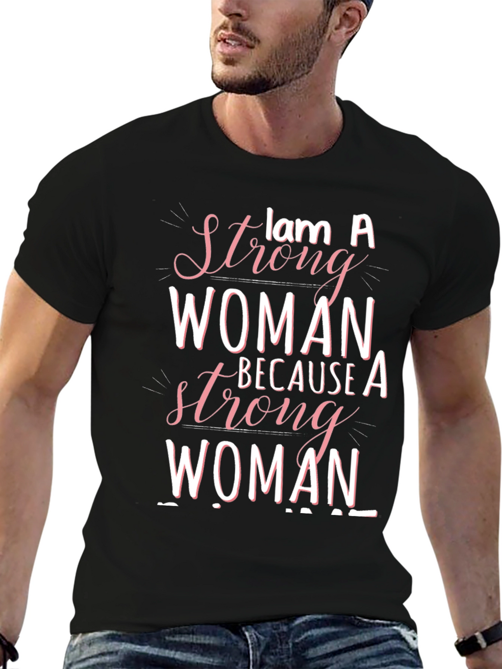 Strong Woman Graphic Tee - Empowering Design