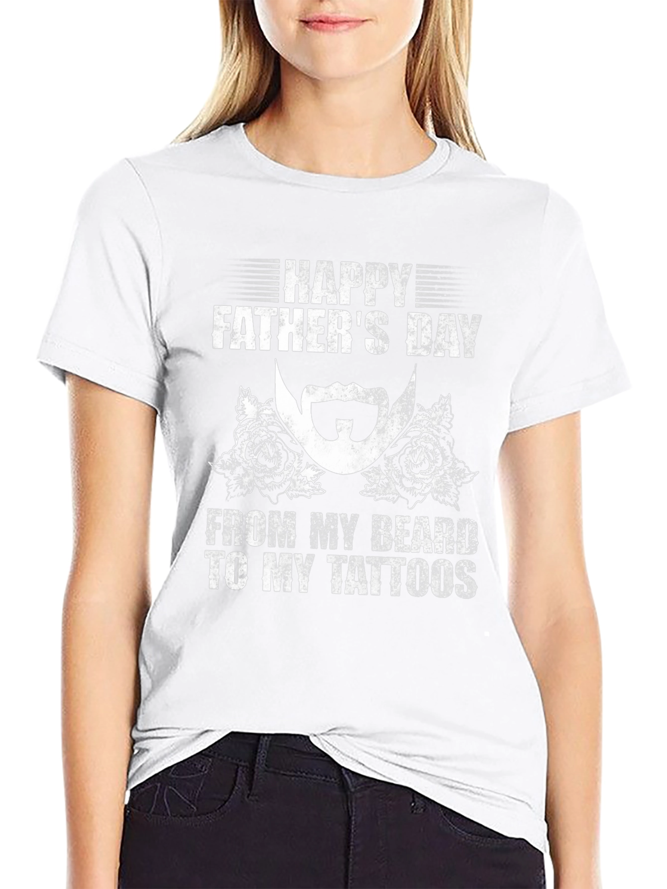 Happy Fathers Day Beard & Tattoo T-Shirt