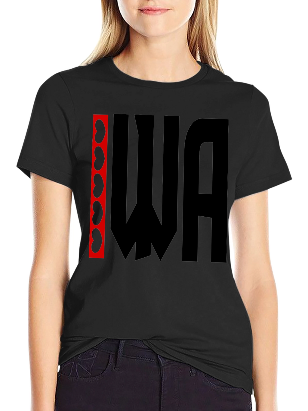 Kidney WA Graphic Tee - Black Cotton T-Shirt