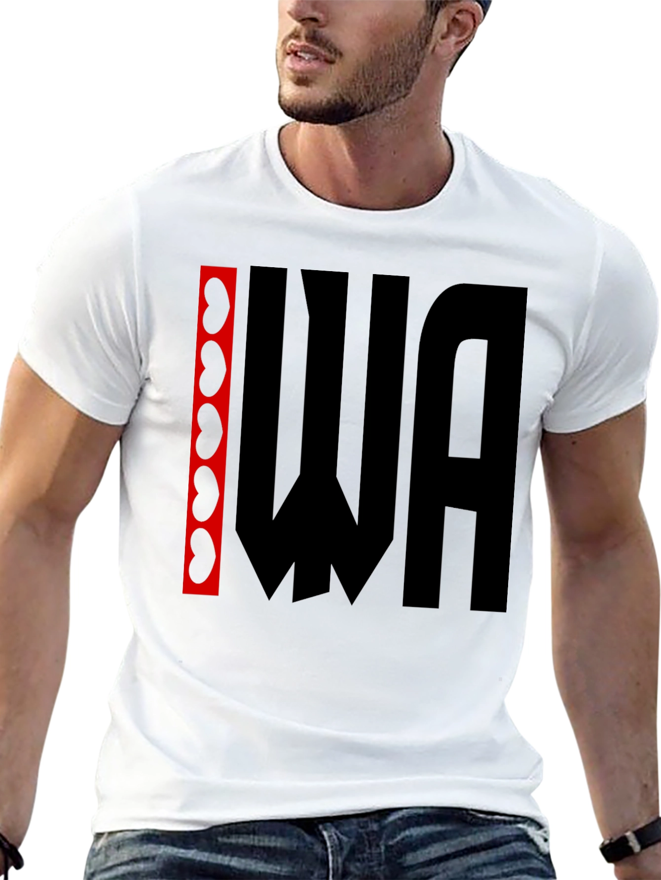 Kidney WA Graphic Tee - Black Cotton T-Shirt
