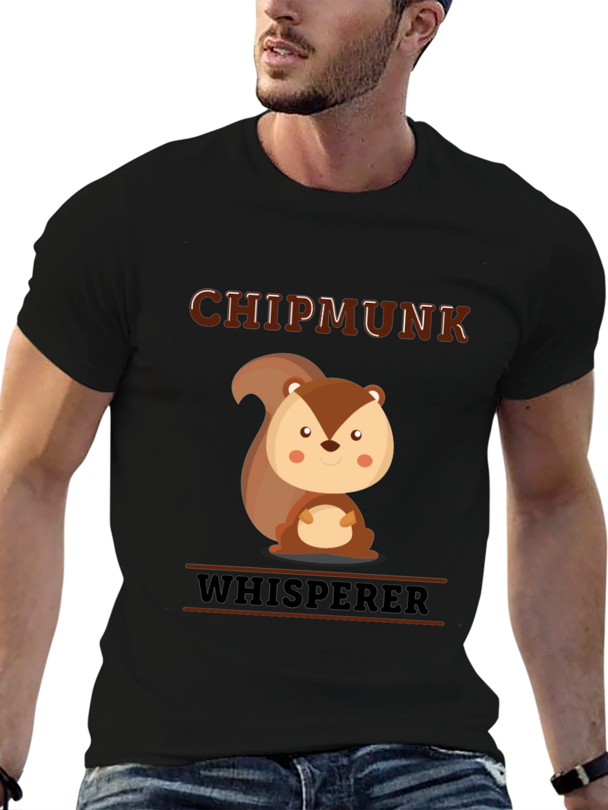 Chipmunk Whisperer Graphic T-Shirt - Cute Animal Tee