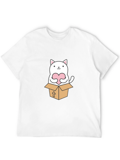 Cute Cat in a Box Graphic Tee