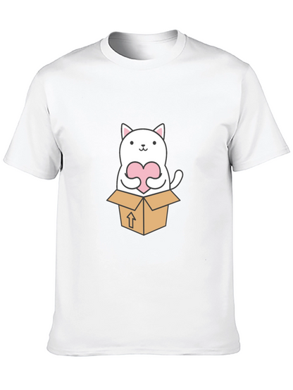 Cute Cat in a Box Graphic Tee