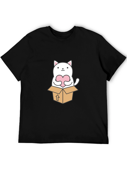 Cute Cat in a Box Graphic Tee