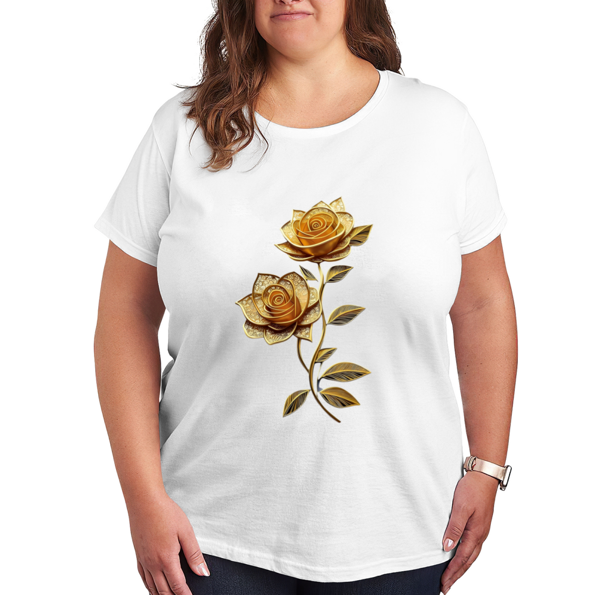 Our Lady of Guadalupe Red Pink Roses Mexican Faith Tee