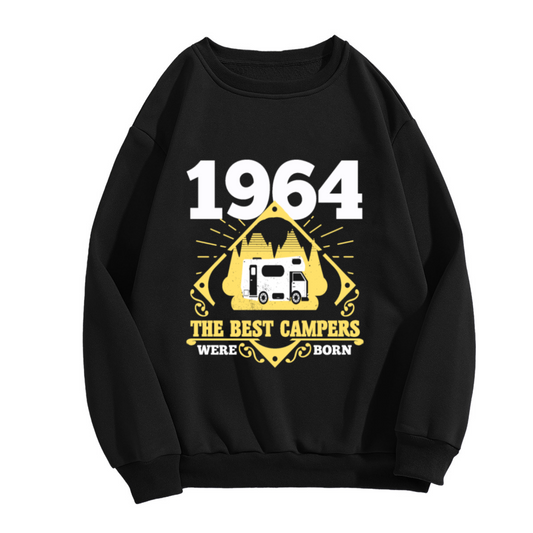 1964 The Best Campers Were Born Crewneck Sweatshirt, Retro Camper RV Birthday Pullover, 60th Birthday Gift