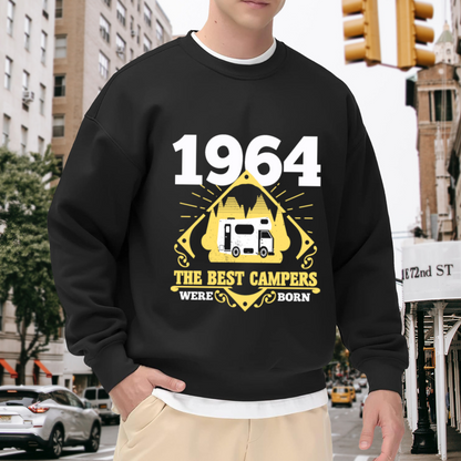 1964 The Best Campers Were Born Crewneck Sweatshirt, Retro Camper RV Birthday Pullover, 60th Birthday Gift