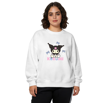 Lovely Bow Star Kuromi Colorful Letter Crewneck Sweatshirt