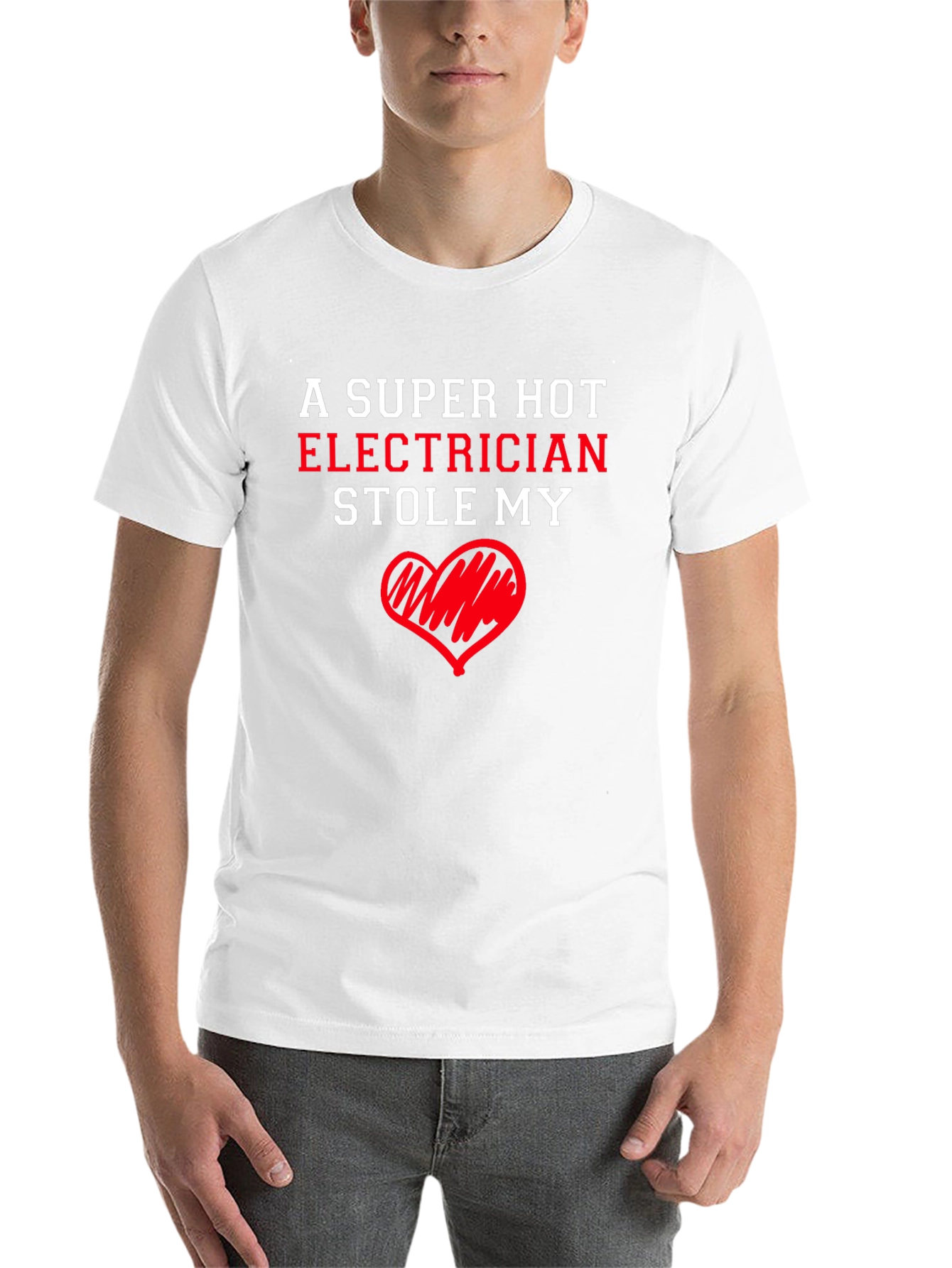 Super Hot Electrician Heart T-Shirt