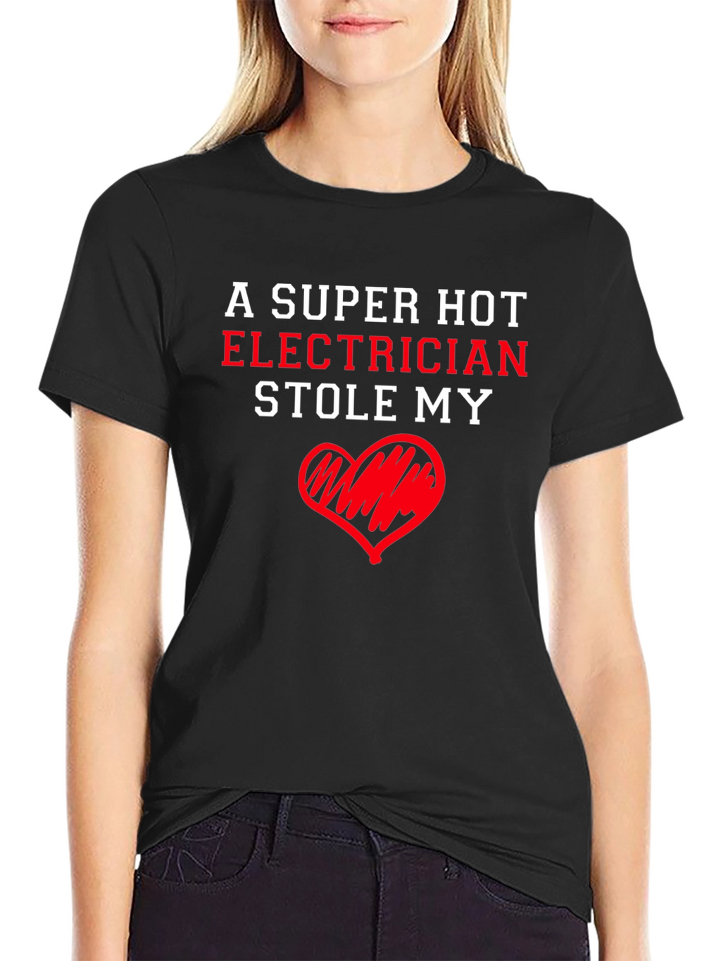 Super Hot Electrician Heart T-Shirt