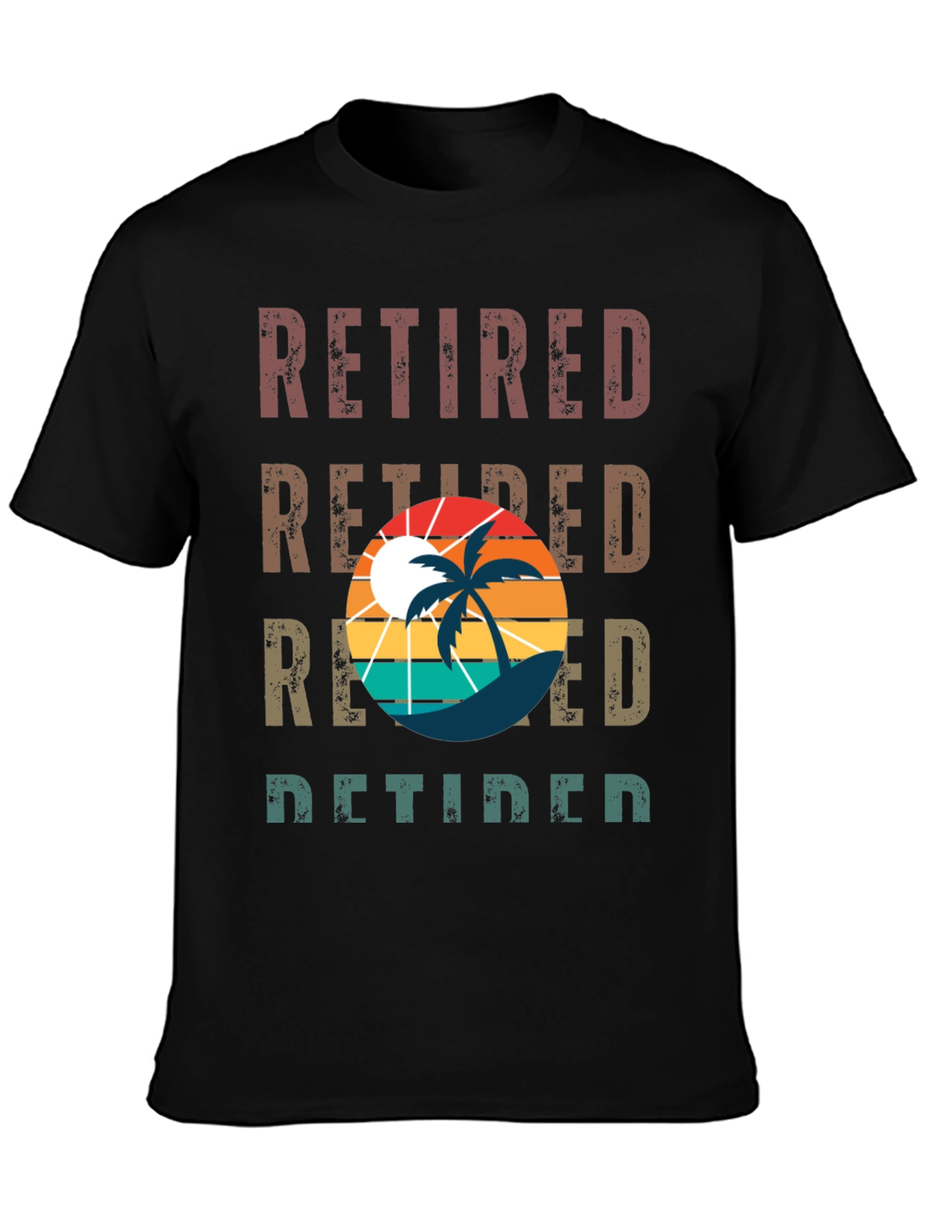 Retired Palm Tree Graphic T-Shirt