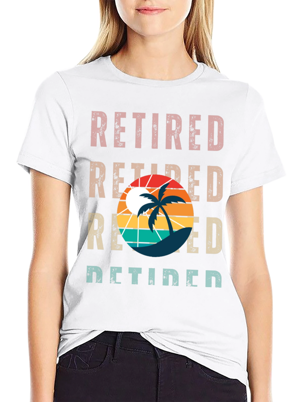 Retired Palm Tree Graphic T-Shirt