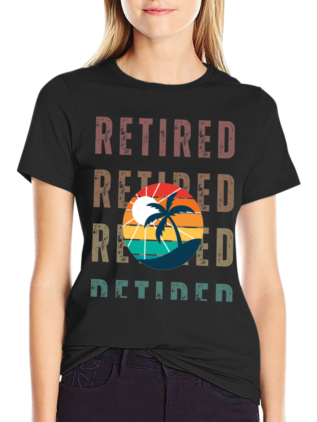 Retired Palm Tree Graphic T-Shirt