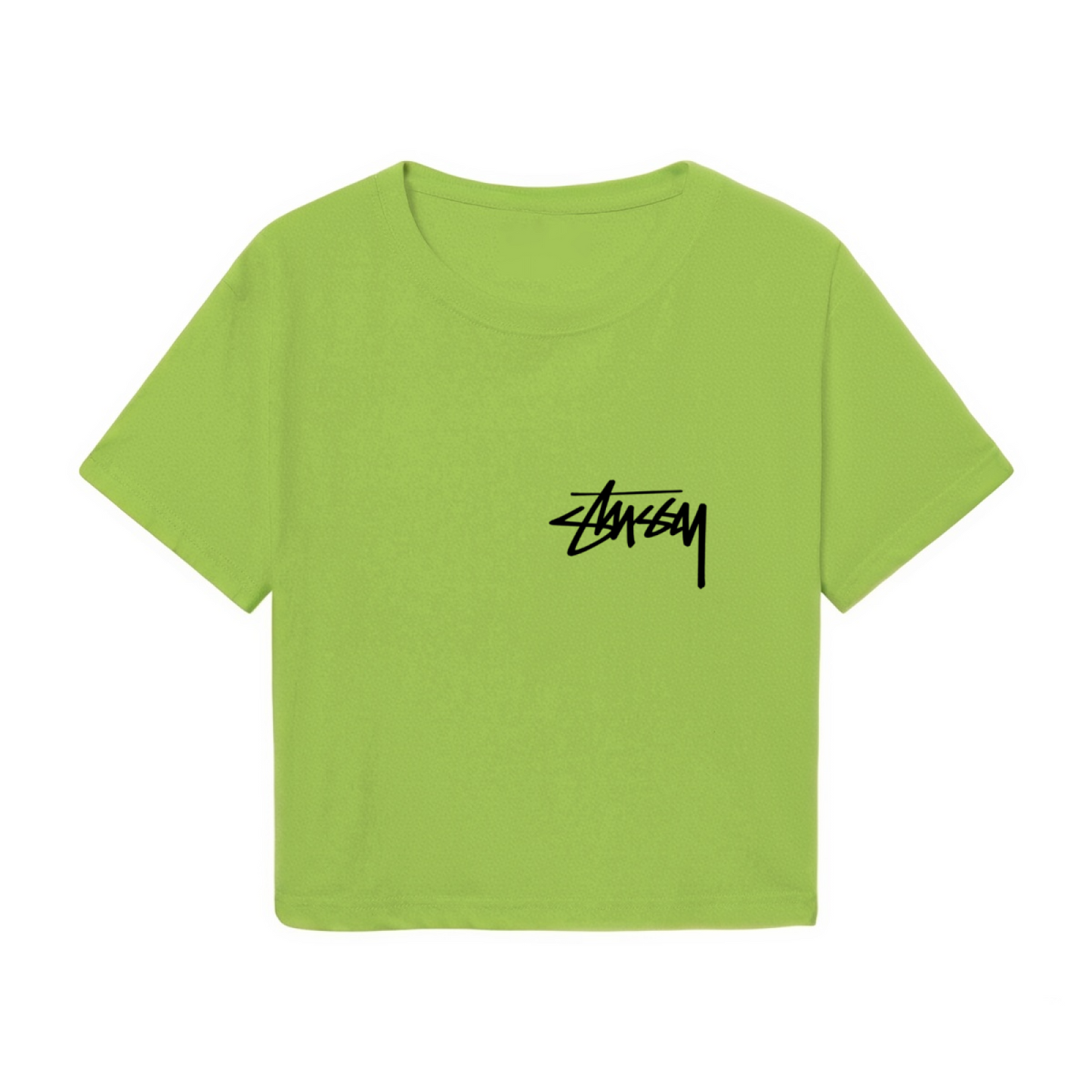 Classic Nike Air Logo Black Crop Top Street?Style Fitted Short Sleeve Tee