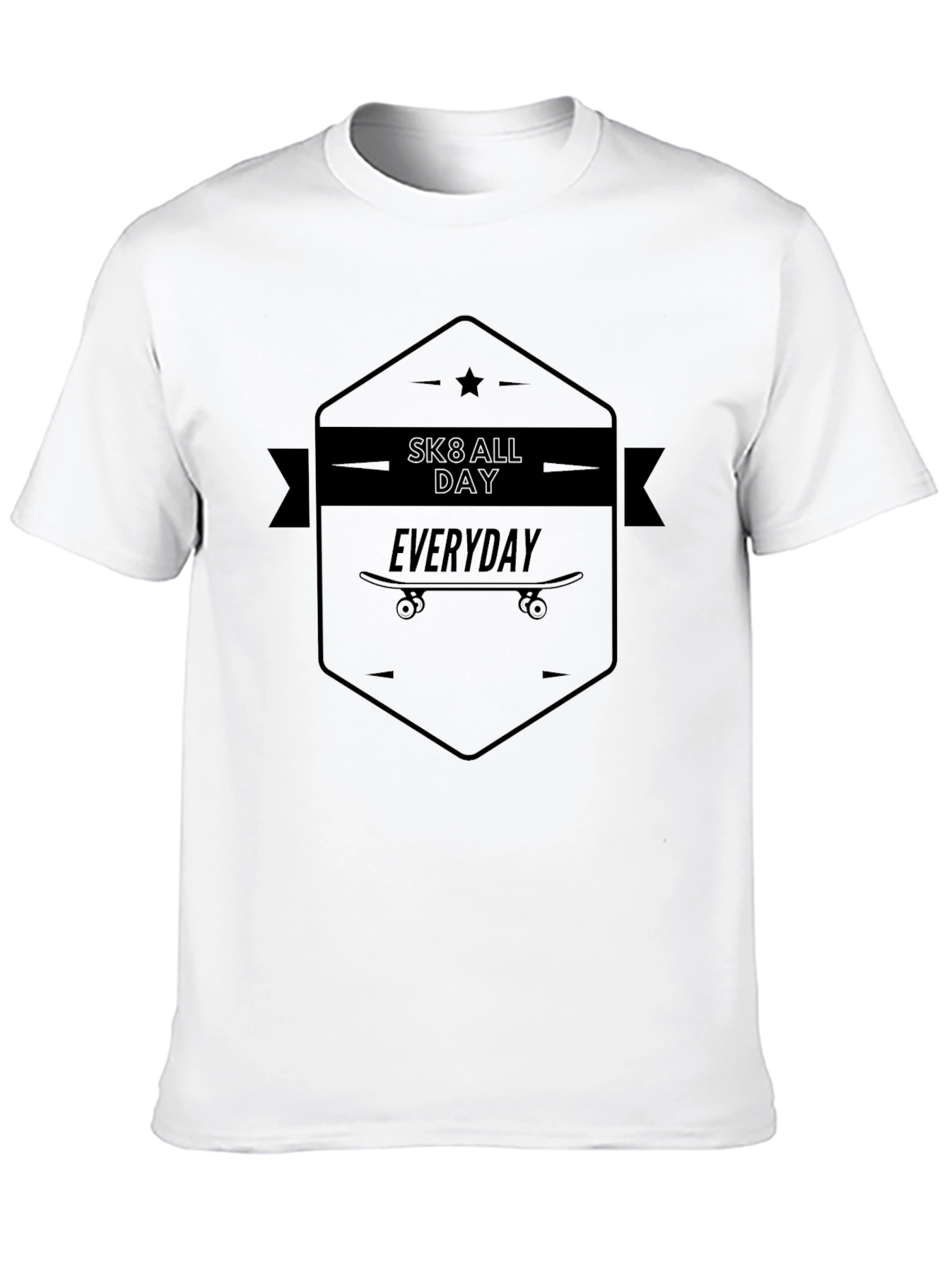 Sk8 All Day Everyday Black T-Shirt