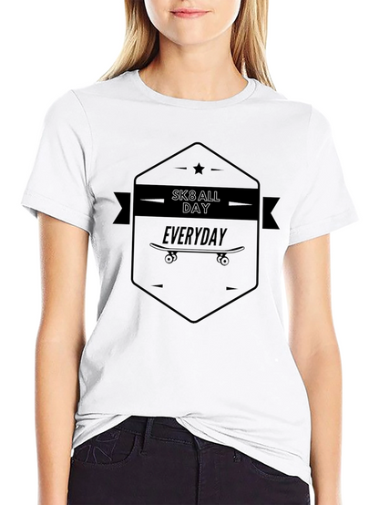 Sk8 All Day Everyday Black T-Shirt