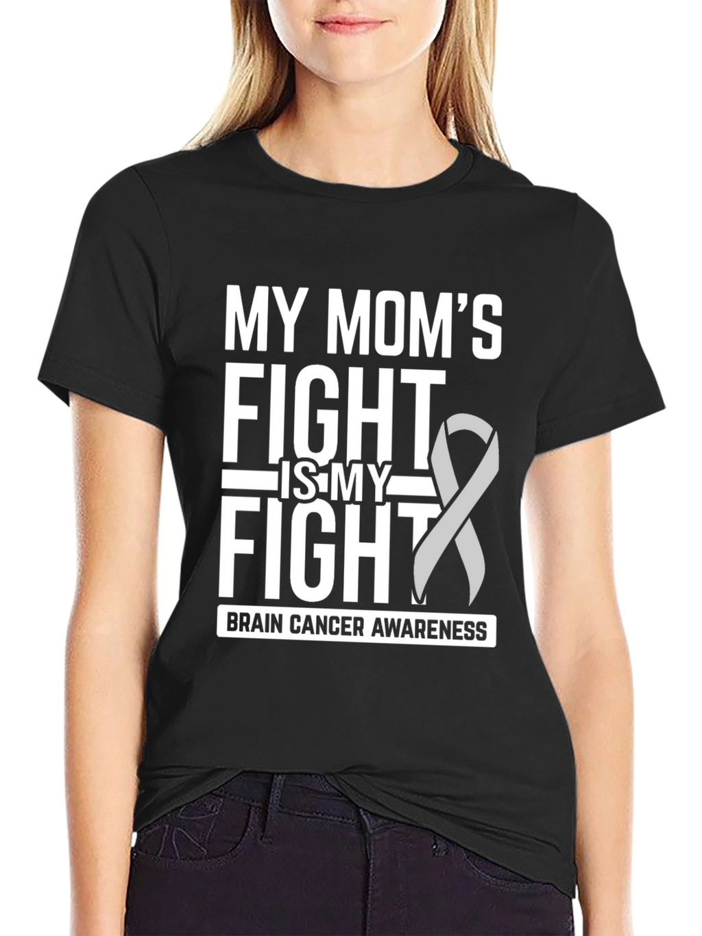 Brain Cancer Awareness T-Shirt - Moms Fight