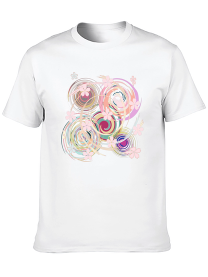 Swirl Floral Black T-Shirt