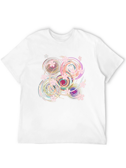 Swirl Floral Black T-Shirt