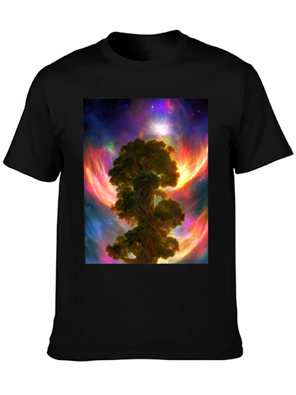 Cosmic Tree Graphic T-Shirt - Mens Black Tee