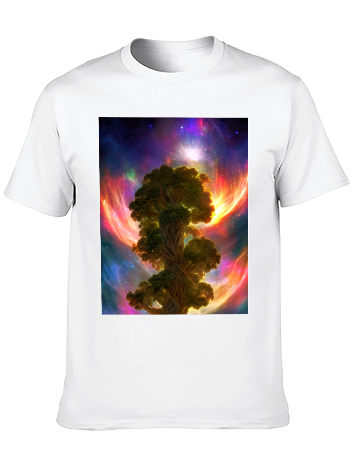 Cosmic Tree Graphic T-Shirt - Mens Black Tee