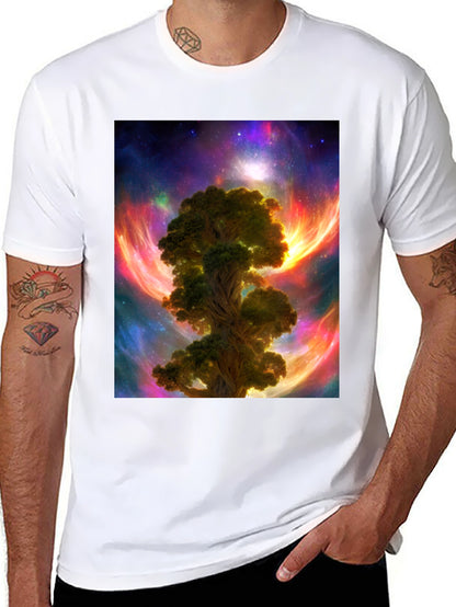 Cosmic Tree Graphic T-Shirt - Mens Black Tee