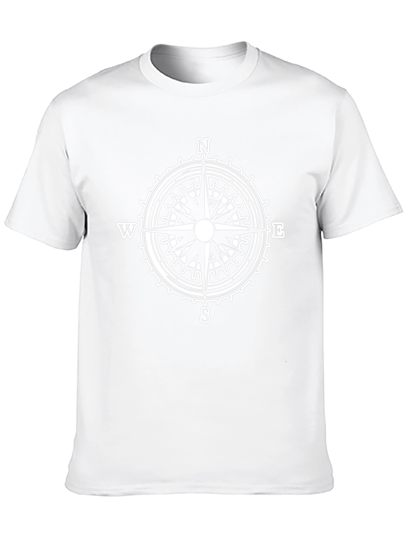 Compass Rose Graphic Tee - Black Cotton