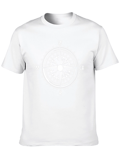 Compass Rose Graphic Tee - Black Cotton