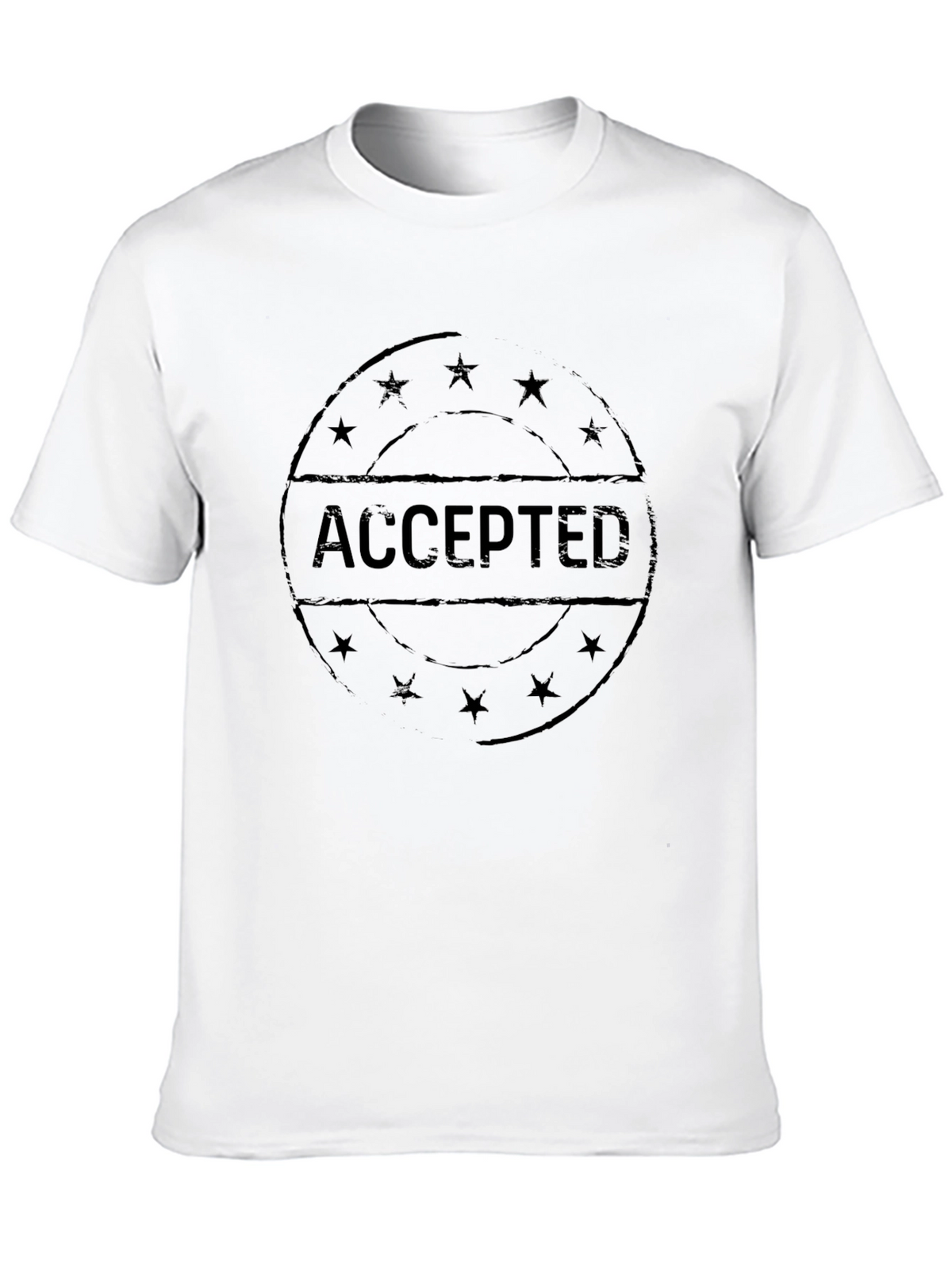 Accepted Graphic T-Shirt - Black Casual Tee
