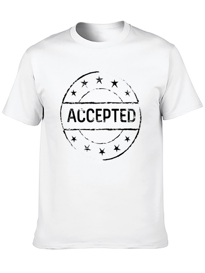 Accepted Graphic T-Shirt - Black Casual Tee