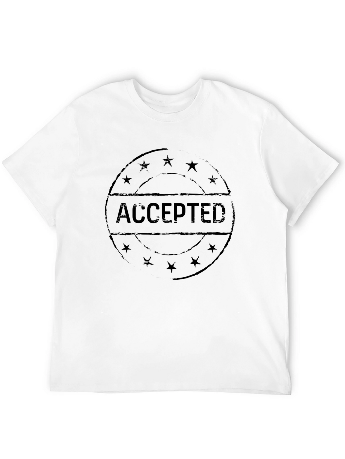 Accepted Graphic T-Shirt - Black Casual Tee