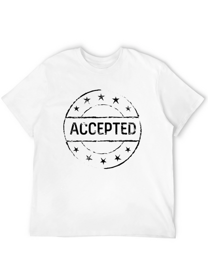 Accepted Graphic T-Shirt - Black Casual Tee