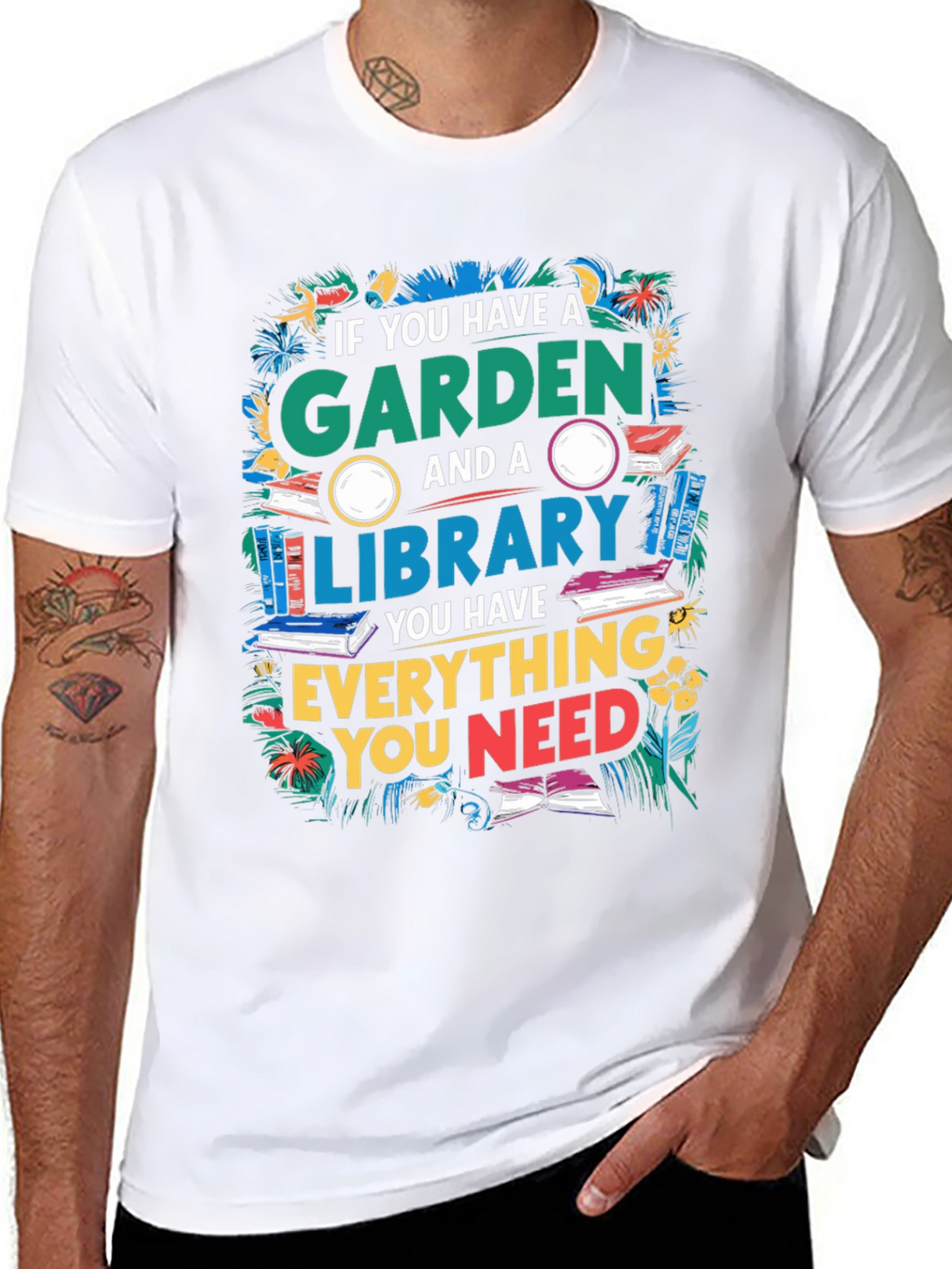 Garden and Library T-Shirt