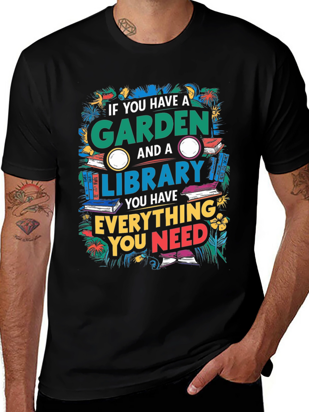 Garden and Library T-Shirt