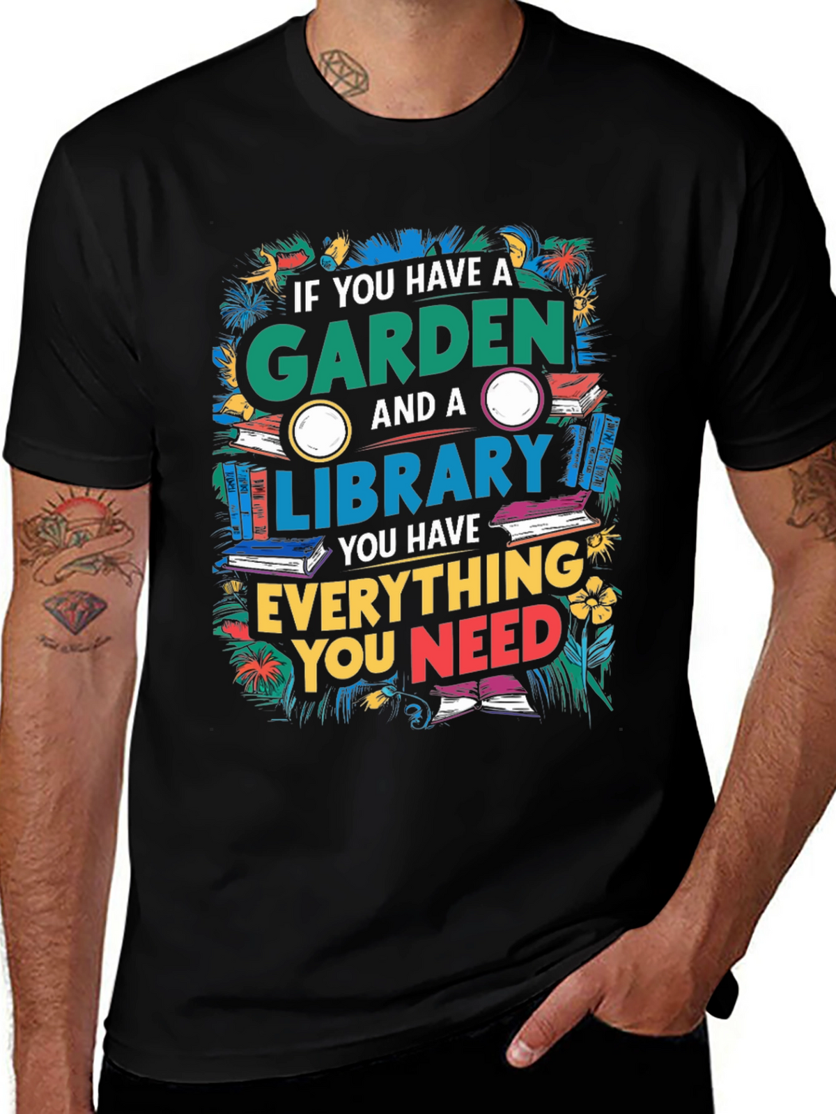 Garden and Library T-Shirt