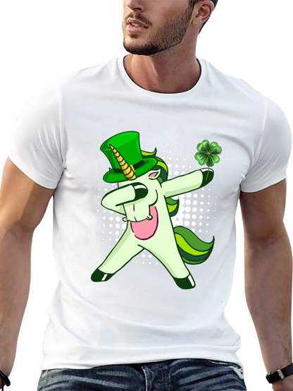 St. Patricks Day Unicorn Dabbing T-Shirt
