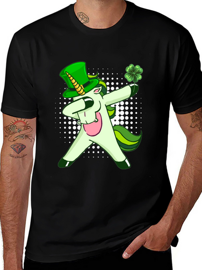 St. Patricks Day Unicorn Dabbing T-Shirt