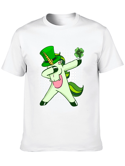 St. Patricks Day Unicorn Dabbing T-Shirt